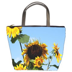 Sunflower Flower Yellow Bucket Bag by artworkshop