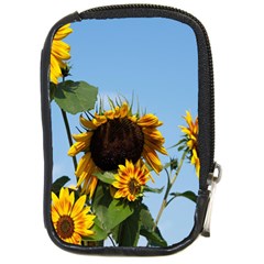 Sunflower Flower Yellow Compact Camera Leather Case by artworkshop