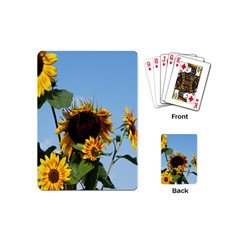 Sunflower Flower Yellow Playing Cards Single Design (mini) by artworkshop