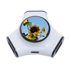 Sunflower Flower Yellow 3-port Usb Hub by artworkshop