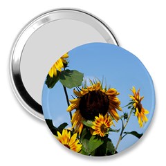 Sunflower Flower Yellow 3  Handbag Mirrors by artworkshop