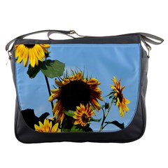 Sunflower Flower Yellow Messenger Bag by artworkshop