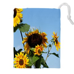 Sunflower Flower Yellow Drawstring Pouch (4xl) by artworkshop