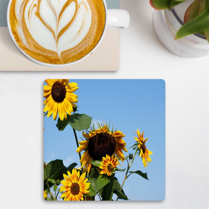 Sunflower Flower Yellow UV Print Square Tile Coaster 