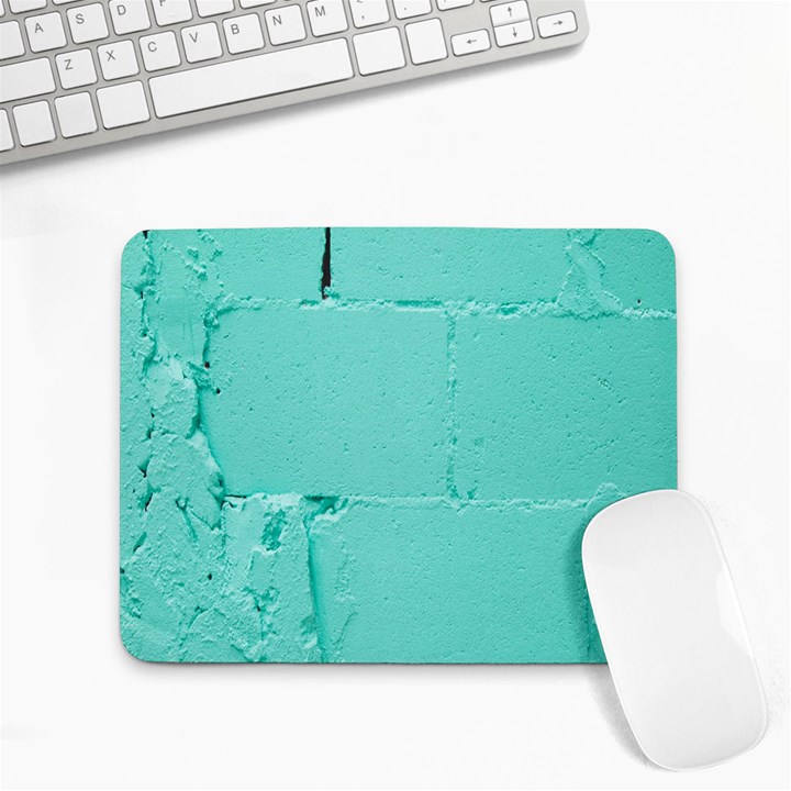 Teal Brick Texture Small Mousepad