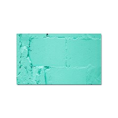 Teal Brick Texture Sticker (rectangular) by artworkshop