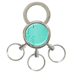 Teal Brick Texture 3-ring Key Chain by artworkshop