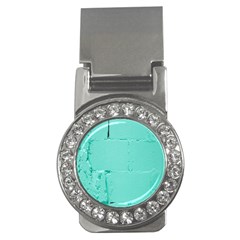 Teal Brick Texture Money Clips (cz)  by artworkshop