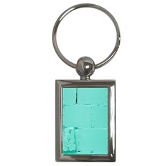 Teal Brick Texture Key Chain (rectangle) by artworkshop