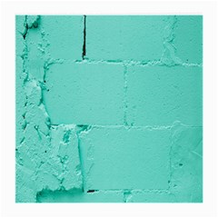 Teal Brick Texture Medium Glasses Cloth (2 Sides) by artworkshop