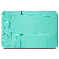 Teal Brick Texture Large Doormat by artworkshop