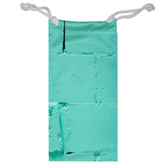 Teal Brick Texture Jewelry Bag by artworkshop