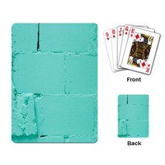 Teal Brick Texture Playing Cards Single Design (rectangle) by artworkshop