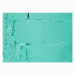 Teal Brick Texture Large Glasses Cloth by artworkshop