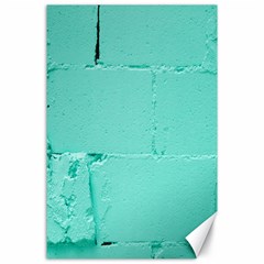 Teal Brick Texture Canvas 24  X 36  by artworkshop