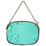 Teal Brick Texture Chain Purse (Two Sides) Front