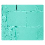 Teal Brick Texture Premium Plush Fleece Blanket (Small) 50 x40  Blanket Front