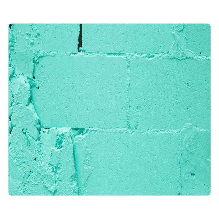 Teal Brick Texture Premium Plush Fleece Blanket (Small)