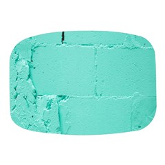 Teal Brick Texture Mini Square Pill Box by artworkshop