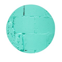 Teal Brick Texture Mini Round Pill Box (pack Of 3) by artworkshop