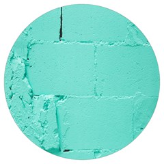 Teal Brick Texture Round Trivet by artworkshop