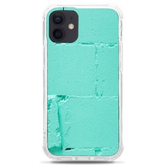 Teal Brick Texture Iphone 12 Mini Tpu Uv Print Case	 by artworkshop