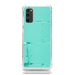 Teal Brick Texture Samsung Galaxy S20 6 2 Inch Tpu Uv Case by artworkshop