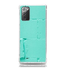 Teal Brick Texture Samsung Galaxy Note 20 Tpu Uv Case by artworkshop