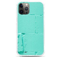 Teal Brick Texture Iphone 12 Pro Max Tpu Uv Print Case by artworkshop