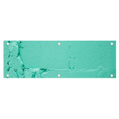 Teal Brick Texture Banner And Sign 6  X 2  by artworkshop