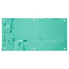 Teal Brick Texture Banner And Sign 6  X 3  by artworkshop