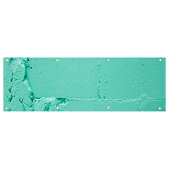 Teal Brick Texture Banner And Sign 9  X 3 