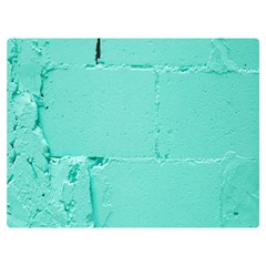 Teal Brick Texture Premium Plush Fleece Blanket (extra Small) by artworkshop