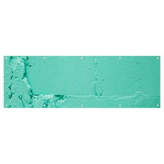 Teal Brick Texture Banner And Sign 12  X 4  by artworkshop