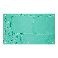 Teal Brick Texture Banner And Sign 5  X 3  by artworkshop