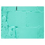 Teal Brick Texture Premium Plush Fleece Blanket (Extra Small) 40 x30  Blanket Back