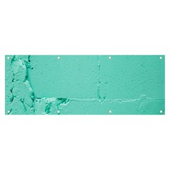 Teal Brick Texture Banner And Sign 8  X 3  by artworkshop