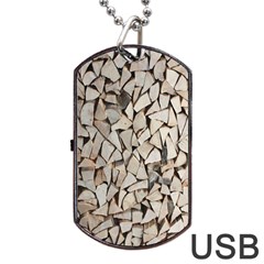 Texture Pattern Design Dog Tag Usb Flash (one Side) by artworkshop