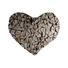 Texture Pattern Design Standard 16  Premium Flano Heart Shape Cushions by artworkshop