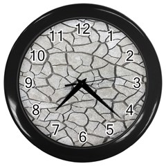 Texture Pattern Tile Wall Clock (Black)