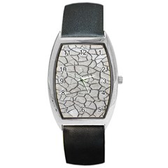 Texture Pattern Tile Barrel Style Metal Watch