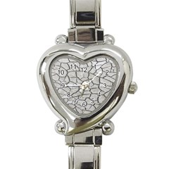 Texture Pattern Tile Heart Italian Charm Watch by artworkshop