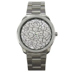 Texture Pattern Tile Sport Metal Watch