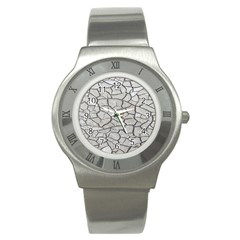 Texture Pattern Tile Stainless Steel Watch