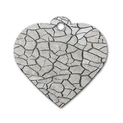 Texture Pattern Tile Dog Tag Heart (One Side)