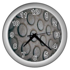 Texture Pattern Wallpaper Wall Clock (silver) by artworkshop