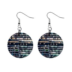 Texture Pattern Mini Button Earrings by artworkshop