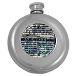 Texture Pattern Round Hip Flask (5 oz) Front