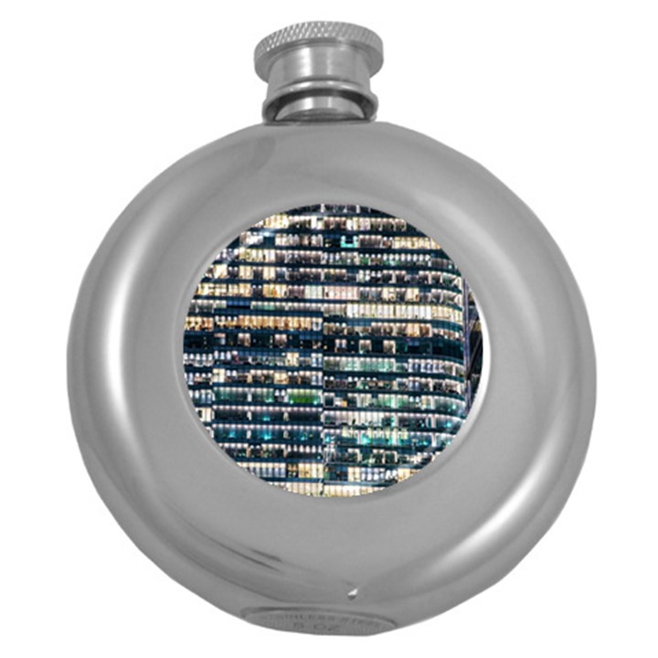 Texture Pattern Round Hip Flask (5 oz)