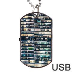 Texture Pattern Dog Tag Usb Flash (two Sides) by artworkshop